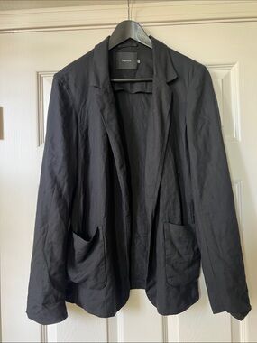 Talula Black Open-Front Lightweight Blazer